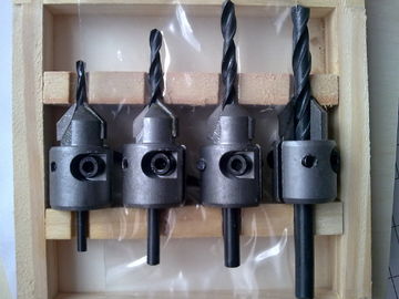 O carboneto do TCT das peças 4PCS da ferramenta de TC-004V derrubou bocados de broca do escareador para a perfuração de madeira