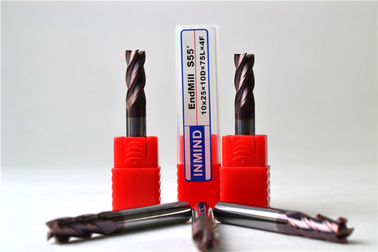 Flauta do moinho de extremidade 4 do quadrado do carboneto de tungstênio/cortador feitos sob encomenda 0.5um do moinho extremidade do entalhe - 0.6um