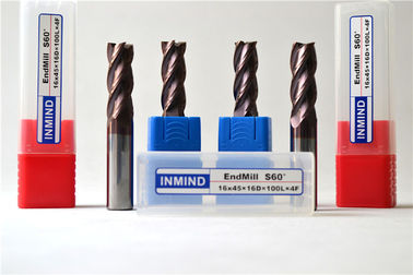 Ferramentas de corte quadradas feitas sob encomenda HRC60 do carboneto da elevada precisão do CNC do moinho de extremidade da alimentação alta