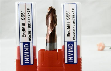 Padrão contínuo do moinho de extremidade do carboneto do micro nariz da bola que mói o cortador Ultra-Fino HRC55 do tamanho de grão