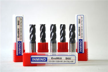Micro moinho de extremidade de entalho revestido, grão Super-Fina de canto do moinho de extremidade do raio