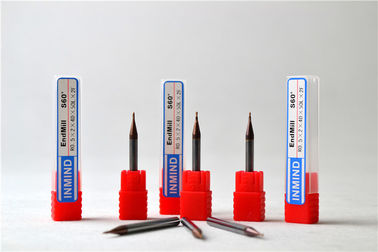 Moinhos de extremidade Tialn do carboneto contínuo feito sob encomenda os micro revestiram o nariz Endmill 0.3um da bola