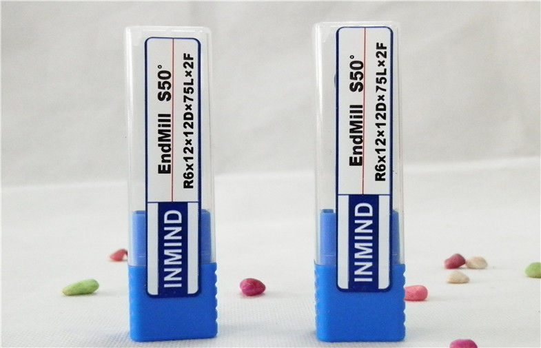 Ferramenta de corte Endmill da grão de Mirco do moinho de extremidade do nariz da bola do carboneto HRC50 que Roughing à terminação